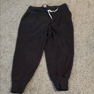 GAP Charcoal Grey Track Pants with White Drawstring ( Ribbed Thermal Material )